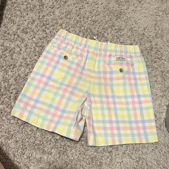 Janie and Jack Pastel Gingham Drawstring Shorts - Pink, Blue, Yellow, Green NWOT - Picture 3 of 7